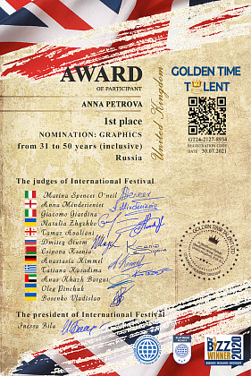  Поздравляем преподавателя Петрову Анну Викторовну с 1 местом в конкурсе Gold Time Talent!